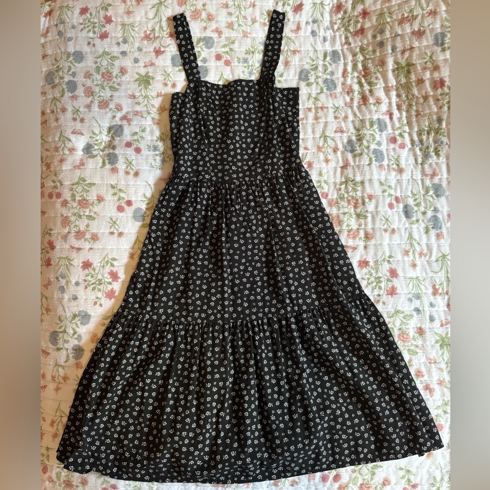 Floral Black Dress